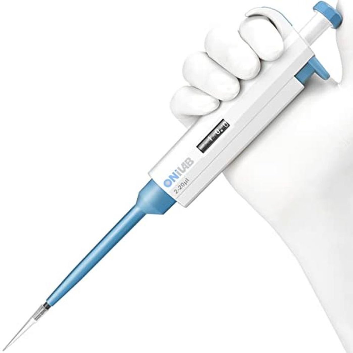 Instelbare micropipet 2-20 ul voor laboratoria met ergonomisch ontwerp