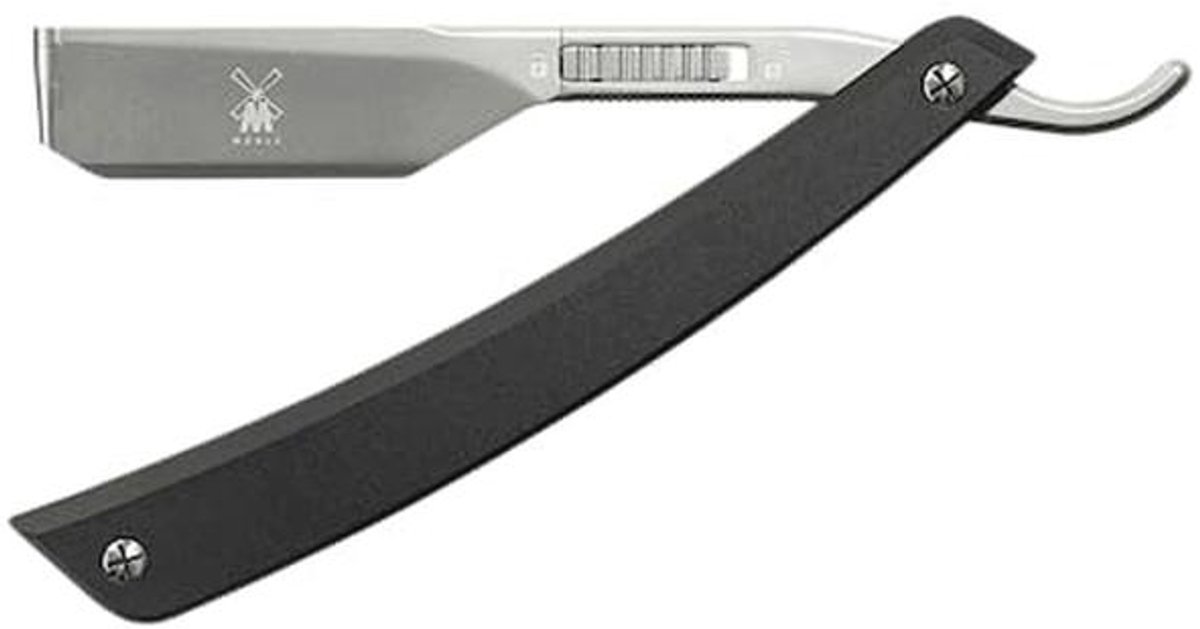 MÜHLE RMW Enthusiast Pro 6 Razor Blades Stainless Steel Professional Wet Shaving Tool Black Folding for Half Interchangeable Blades