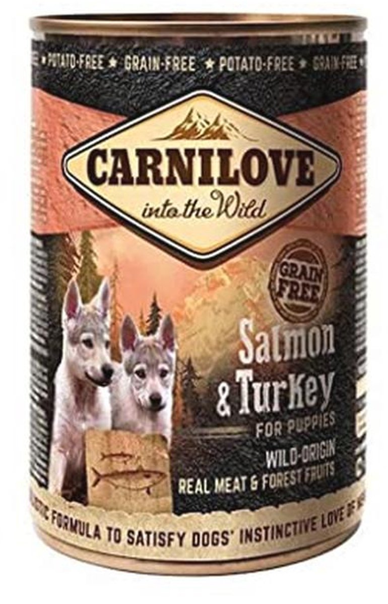 Puppy Voeding met Zalm en Kalkoen - 6 x 400 g