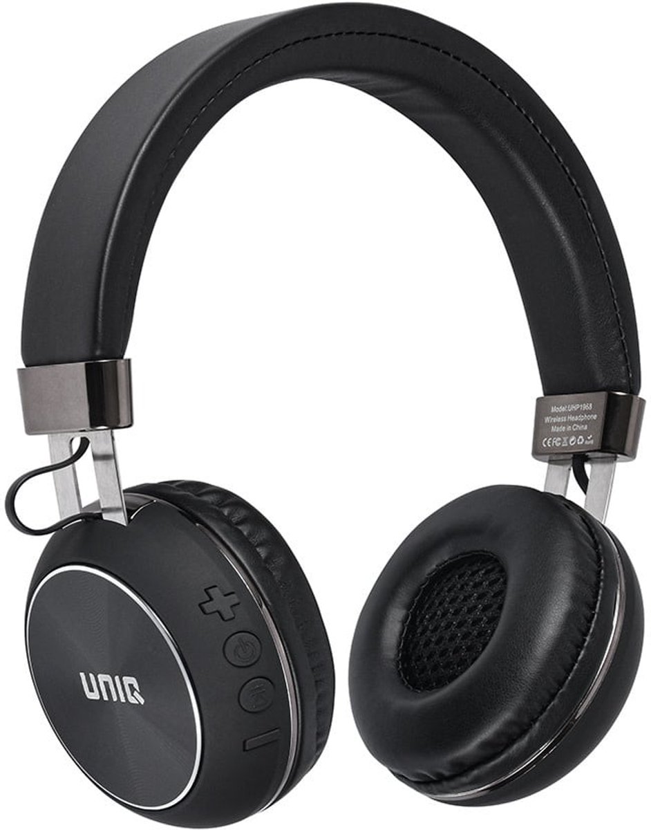 UNIQ Wireless Koptelefoon Deep Bass - Round Shape - Zwart