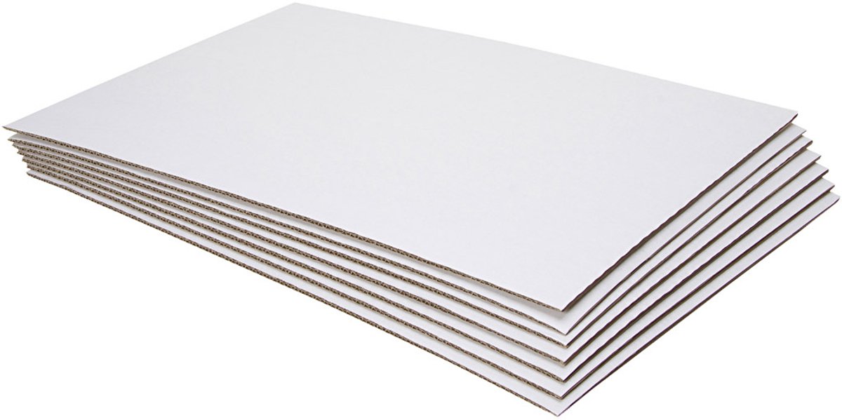 GOLFKARTON DOOS 350x270x105 mm WIT 4 IN 1 KRAT CBL23 EG B fc0201 FSC Mix 70% - ZPH verpakkingen