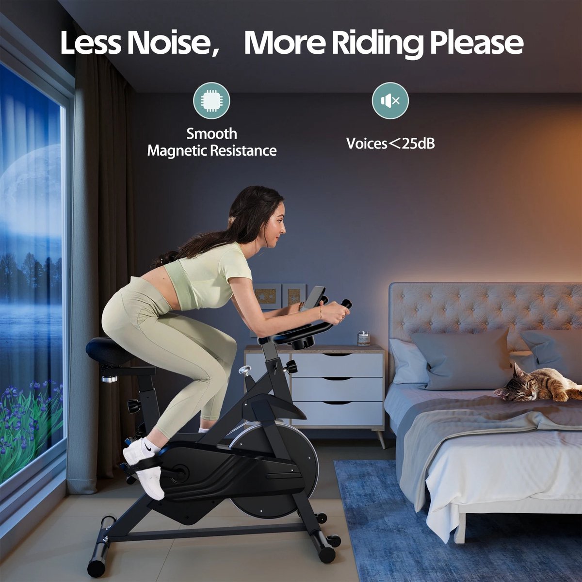 Sensova Hometrainer - Hometrainer Fiets - Magnetische - afbeelding 3