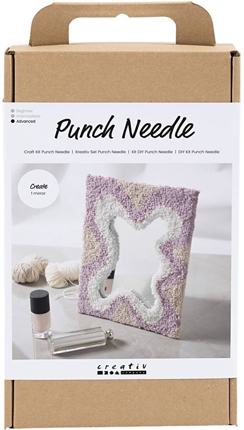 CC Hobbyset Punch Needle Spiegel Pastelkleuren