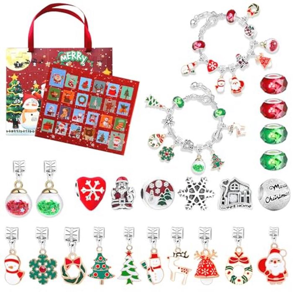 Adventskalender 2025 voor Kinderen en Meisjes - DIY Sieraden en Cadeaus