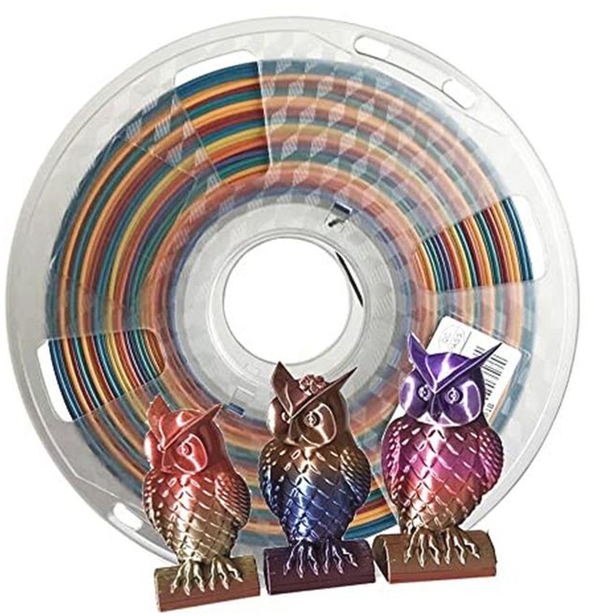 Meerkleurig zijdekleurpend PLA 3D-filament 1,75 mm 1 kg voor kunstwerken