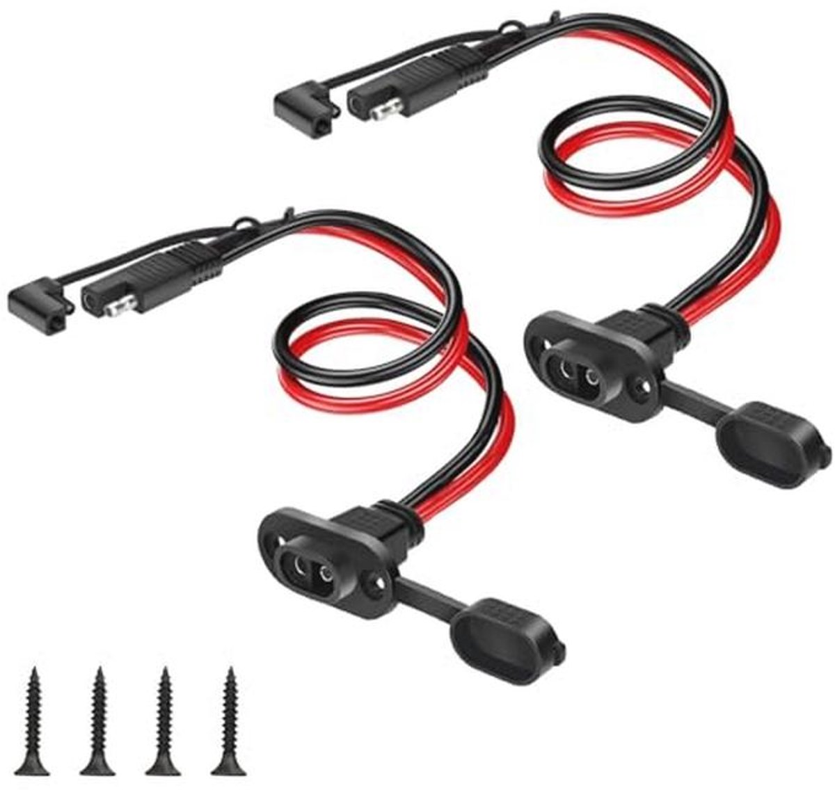 SAE Snelconnector Verlengkabel 10AWG - Mannelijke Stekker naar Vrouwelijke Stopcontact 1FT