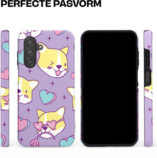 Casetastic Hoesje Geschikt voor Samsung A26 - Stijlvolle Beschermende Duo-layer Case - Liefde is een Corgi