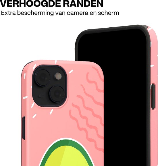 Casetastic Hoesje Geschikt voor Apple iPhone 14 Magsafe - Stijlvolle Beschermende Duo-layer Case - Avocado Vibes