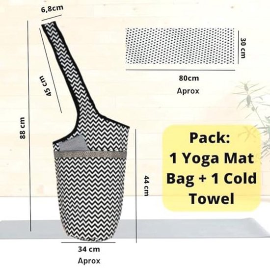 Yoga tas voor mat en handdoek - Multifunctionele schoudertas voor fitness, pilates en sport — afbeelding 5