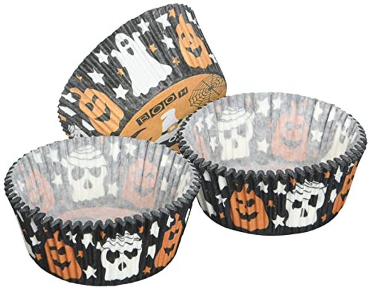 Halloween Muffinvormpjes - 36 Stuks - Meerkleurig en Geschikt voor Voedsel