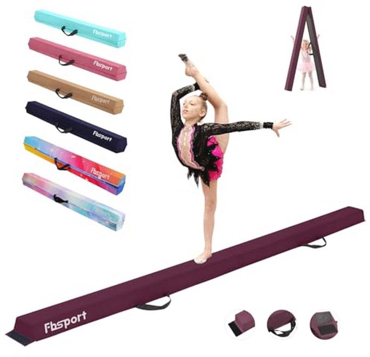 Opvouwbare Gymnastiekbalk 240 cm voor Kinderen - Ideaal voor Training en Evenwichtsverbetering