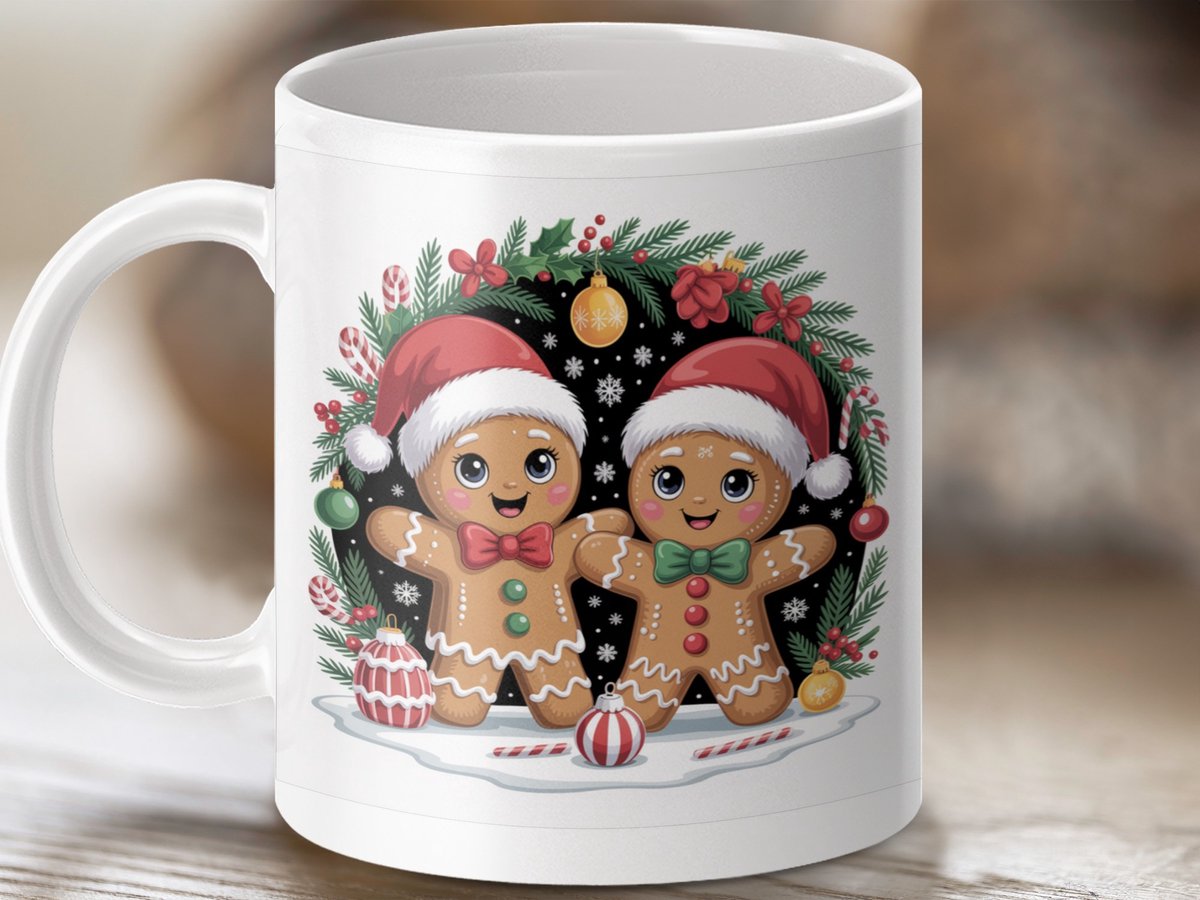 Mok Kerst Gingerbread, koekjes mok, Kerst mok, vakantie mok, leuke mok, beste cadeau mok