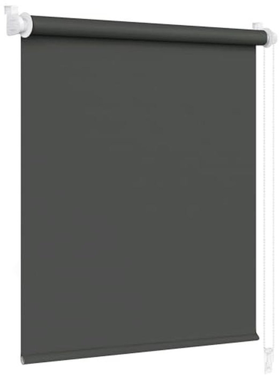 Verduisterend rolgordijn zonder boren 60 x 150 cm - Zwart kettingrolgordijn met trekmechan