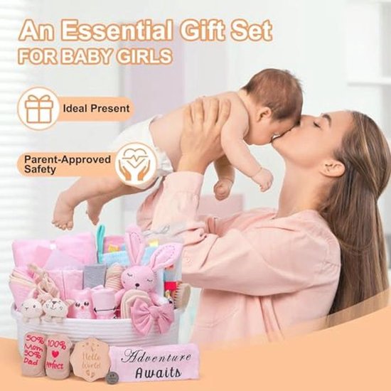 Baby Shower Geschenken voor Meisjes - 27-delige Set met Essentiële Musthaves van Merkloos — afbeelding 4