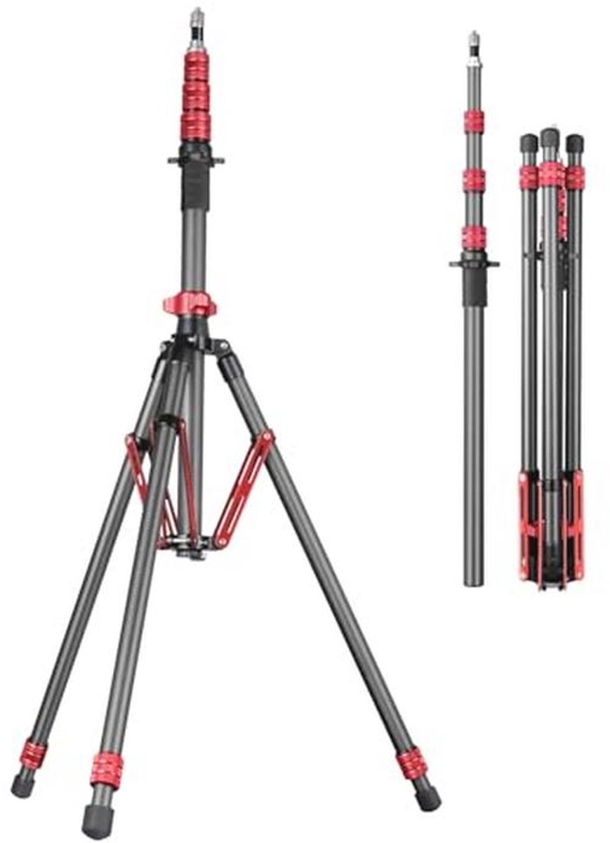 Verstelbare Koolstofvezel Lichtstandaard 260 cm voor Fotografie