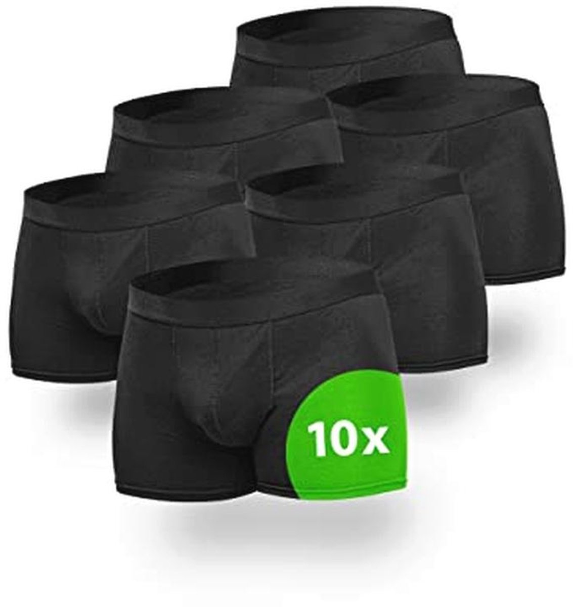 Boxershorts voor heren - 10 stuks, ademend, zwart ondergoed van katoen