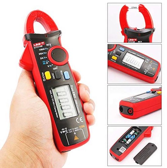 Mini Digitale Klemmeter True RMS met Auto Bereik en Multimeter Functie ...