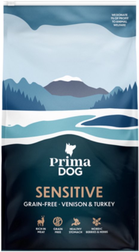 PrimaDog Adult - Graanvrij Hondenvoer - Hert & kalkoen - 10 kg