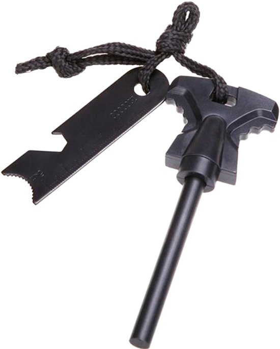 Go Go Gadget - Magnesium stick - Survival - Vuurstarter - Noodpakket - Compact - Zwart- 1 stuk