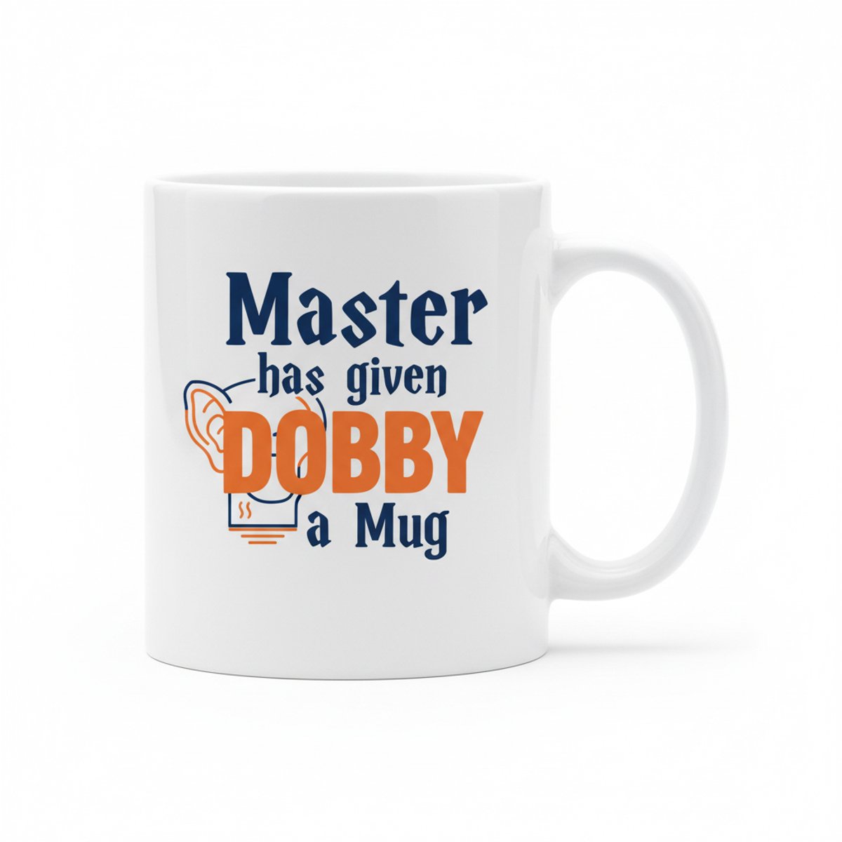 Grappige Fantasy Tekst Koffiemok – “Master Has Given Dobby a Mug” – 330 ml Keramische Mok Cadeau