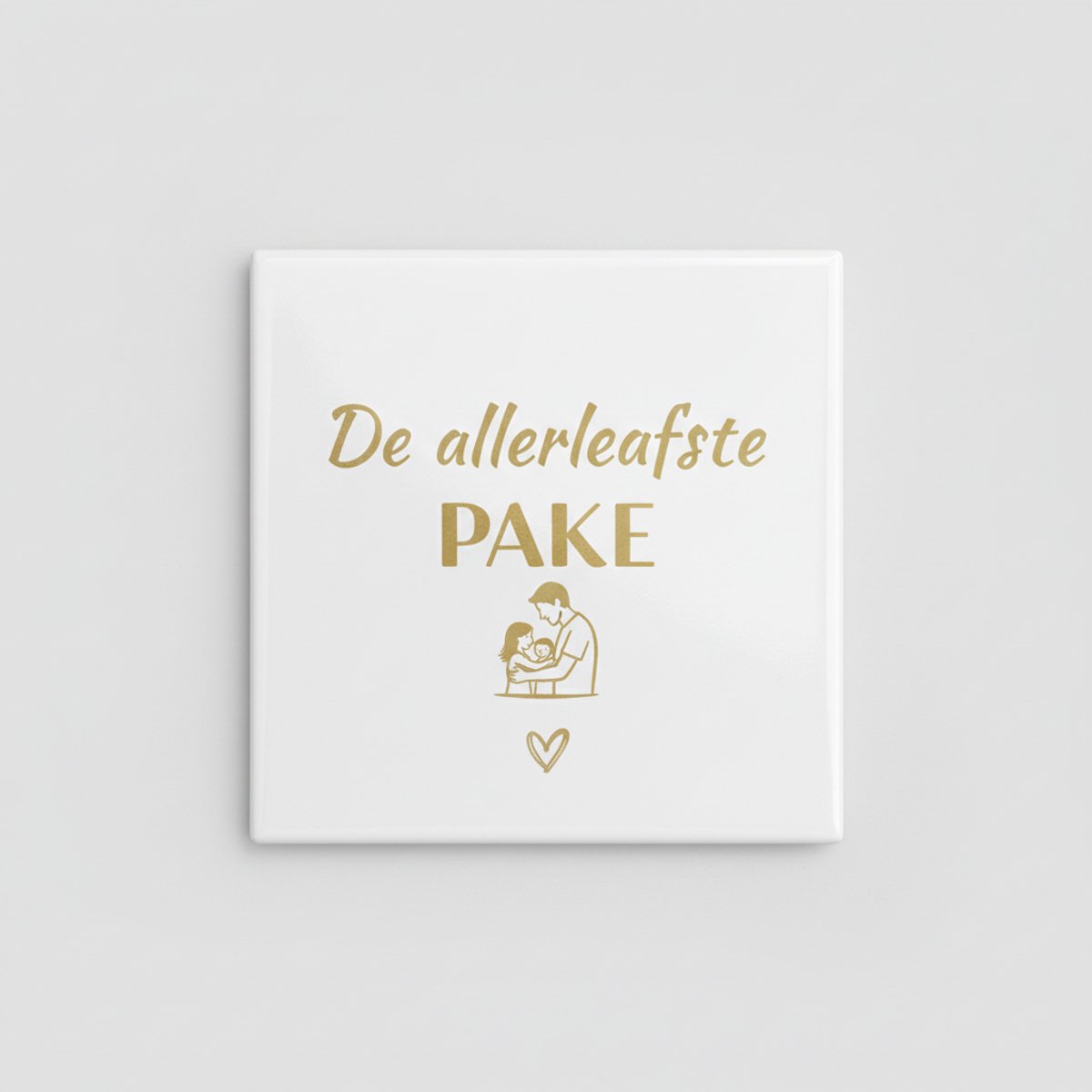 Nevolis Hartverwarmende Opa Quote Keramische Tegel – “De Allerliefste Pake” Familie Liefde Wanddecoratie – 15 × 15 cm Multi Color