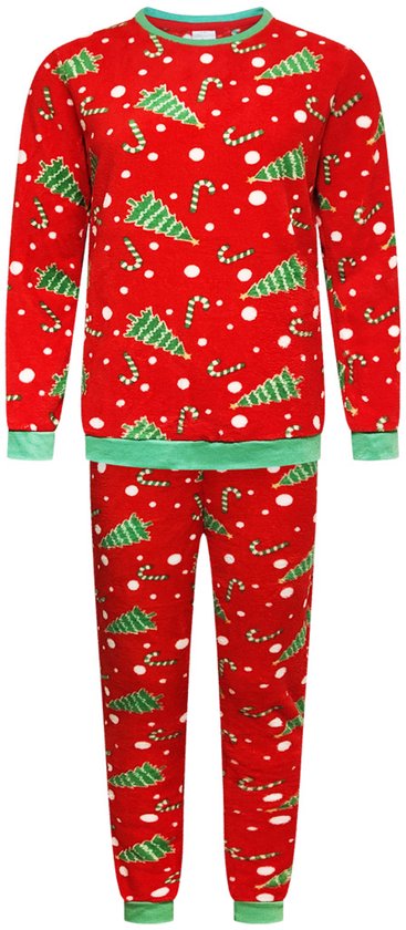 Kerst Lounge Set Rood - Unisex - Huispak Trainingspak Joggingpak - Kersttrui + Kerstbroek - Heren S - Dames S & M - Pyjama Kerstpyjama
