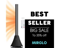 35% KORTING - BLADLOZE VENTILATORTOREN – ZWART – 2-IN-1 SLIMME HEATER & COOLER – GELUIDSARME VENTILATOR MET AFSTANDSBEDIENING