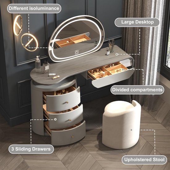 Smoby Gabby's Poppenhuis kaptafel speelgoedset met accessoires - 12