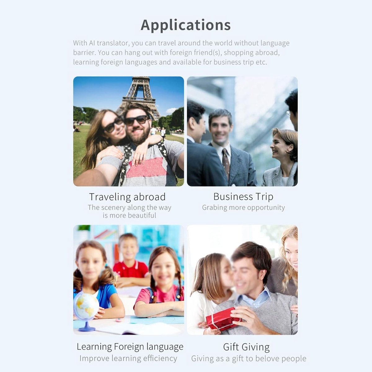 Draagbare Instant Tweewegtaalvertaler met Realtime Vertaling - afbeelding 3