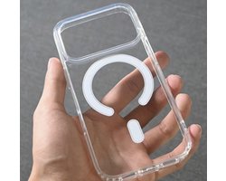 iPhone 17 Pro Transparant MagSafe Hoesje – Crystal Clear Shockproof Case – Ondersteunt Draadloos & MagSafe Opladen – Anti-Yellow Bescherming – Slank Premium Design