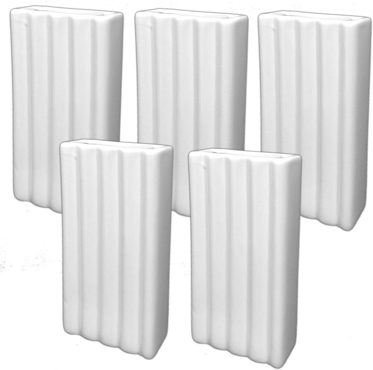 Radiator Verdampers - Luchtbevochtigers - Binnenklimaat Verbeteren - Set van 5 - 19.5 cm Hoog - Wit