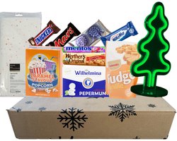 Kerstpakket S - Incl. Gadgets & Food t.w.v €40 - Cadeaupakket - Feestpakket - Doos - Voor Mannen & Vrouwen
