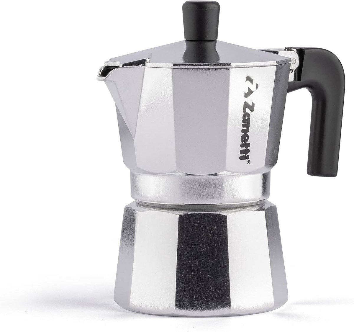 Espressomachine voor een halve kop koffie met ant-druppelsysteem en siliconen afdichting