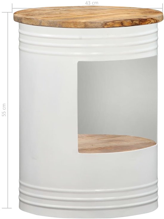 vidaXL - Salontafel - 43x55 - cm - massief - mangohout