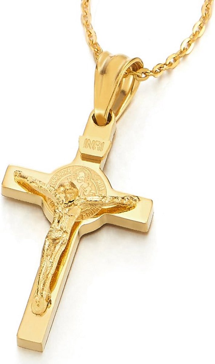 Klassieke Kruishanger Roestvrij Staal Ketting voor Heren en Dames