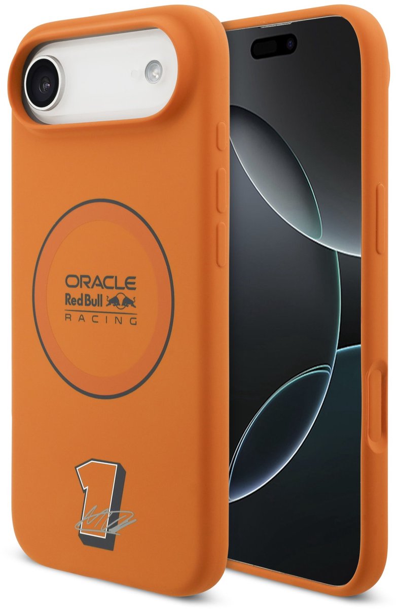 Red Bull Racing Silicone Red Ring Back Cover hoesje met MagSafe voor Apple iPhone Air - Oranje