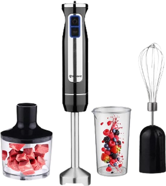 3-in-1 multifunctionele robot met hakmolen blender kneedmachine, 2000 W, 12 l, grijs