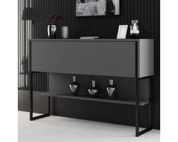 Asir - Kast - Zwart , Antraciet - 31,5 x 128 x 14