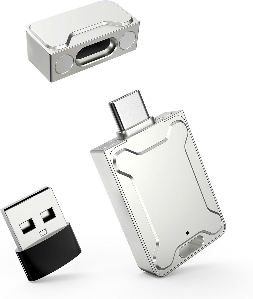 USB C Flash Drive met Magnetische Dop - 64GB Geheugenstick voor Telefoon en PC