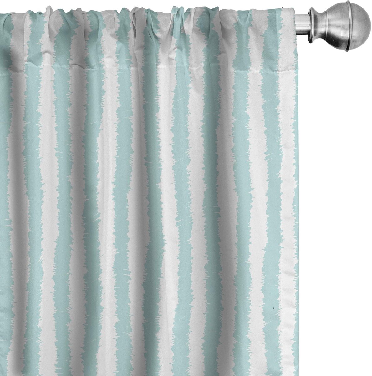 ABAKUHAUS 2x Gordijnen – 75x175 cm – Seafoam-wit microvezel Zee-wit