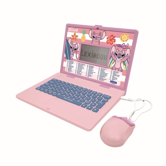 Lexibook - Stitch Angel - Educatieve Laptop 124 Activiteiten (EN/FR)