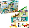 LEGO Duplo 10470 Maison familiale moderne 3-en-1 avec figurines, boîte et jouet assemblé.
