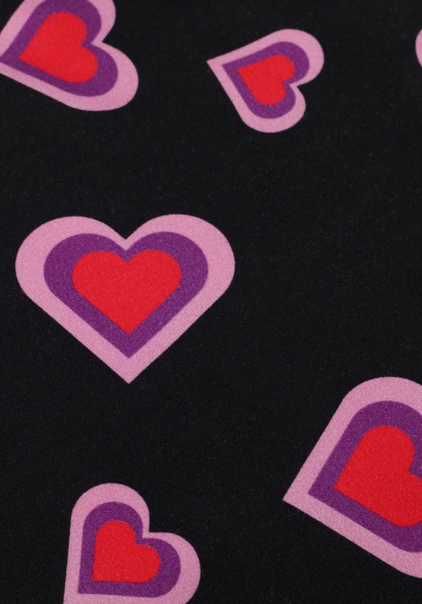 Salty Stitch Hearts Long Sleeve Tops & T-shirts Meisjes - Shirt - Zwart - Maat 116