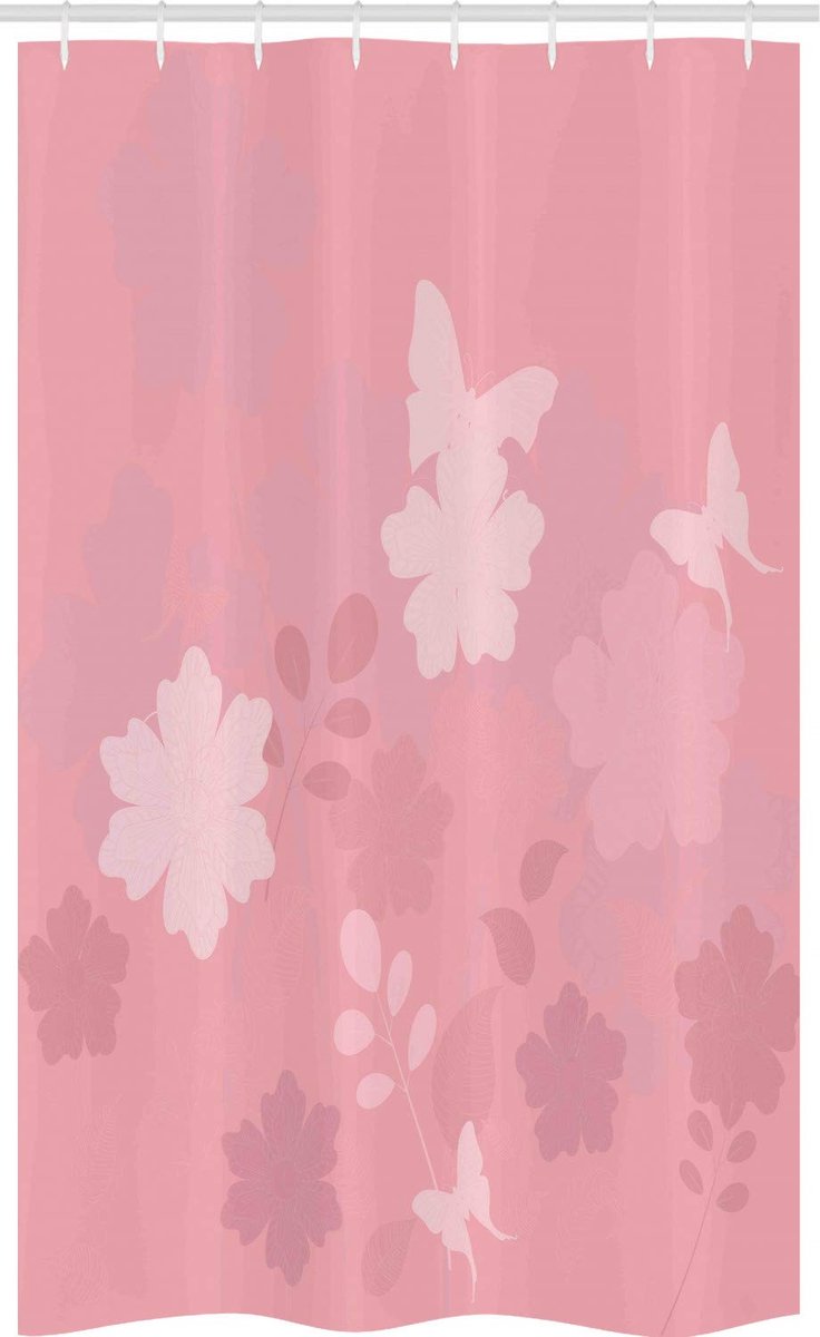 ABAKUHAUS Roze douchegordijn – Fantasy Lente – 120x180 cm – Polyester