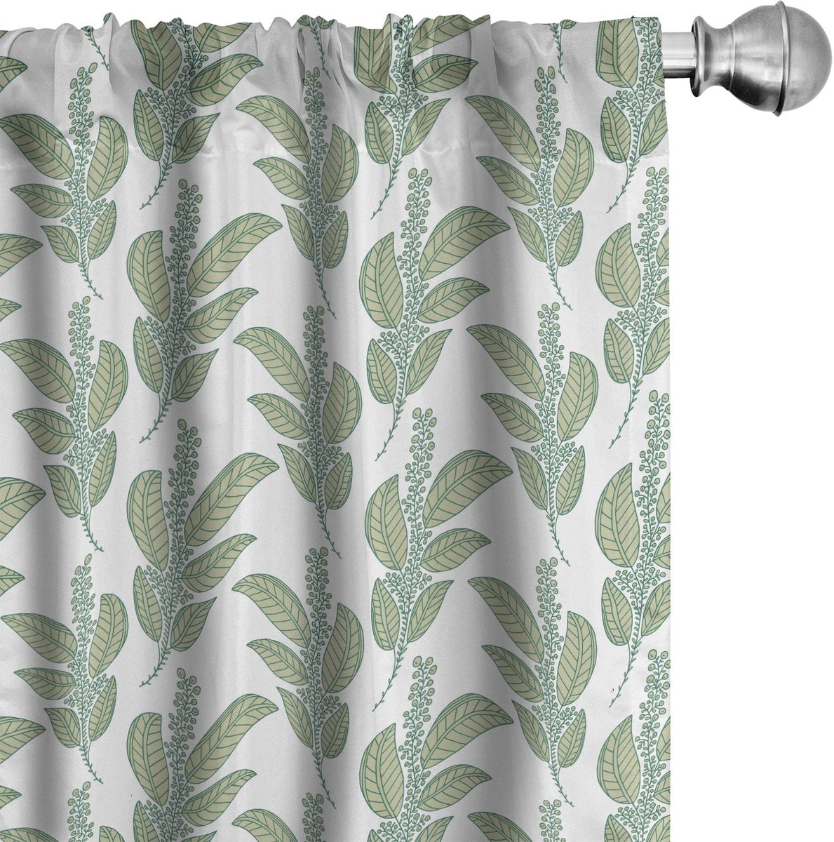 ABAKUHAUS Botanik gordijnen – 2x75x245 cm – mikrofaser – halfdonker