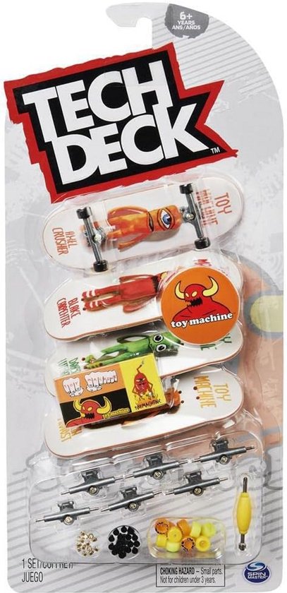 Set van 4 Vingerboards voor Volwassenen en Kinderen - Professionele Skateboard Replica's