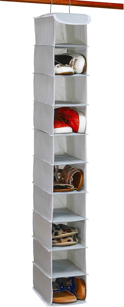 Hangende Schoenenopberger met 10 Vakken voor Kast en Garderobe