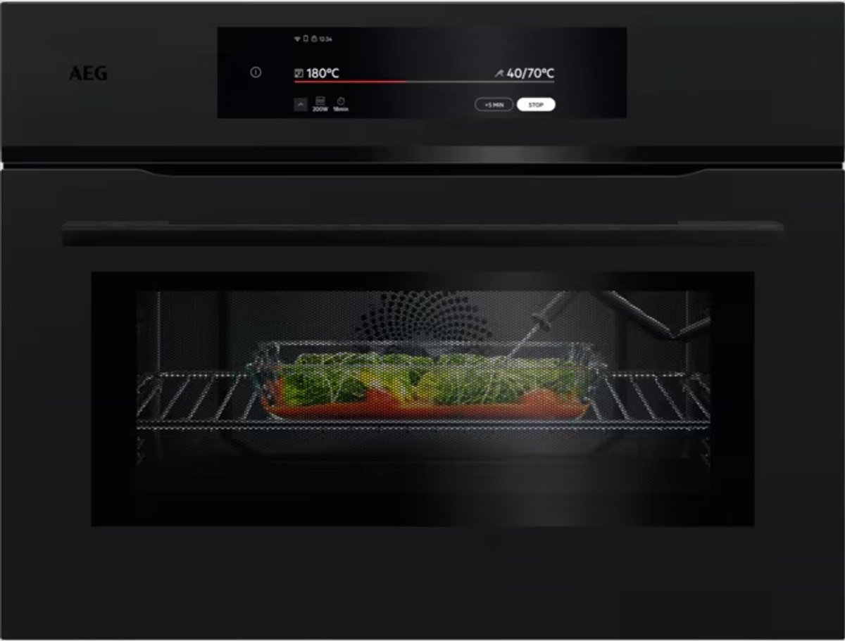 AEG NKK9N821T - 9000 Serie - inbouw combi-oven (45 cm)
