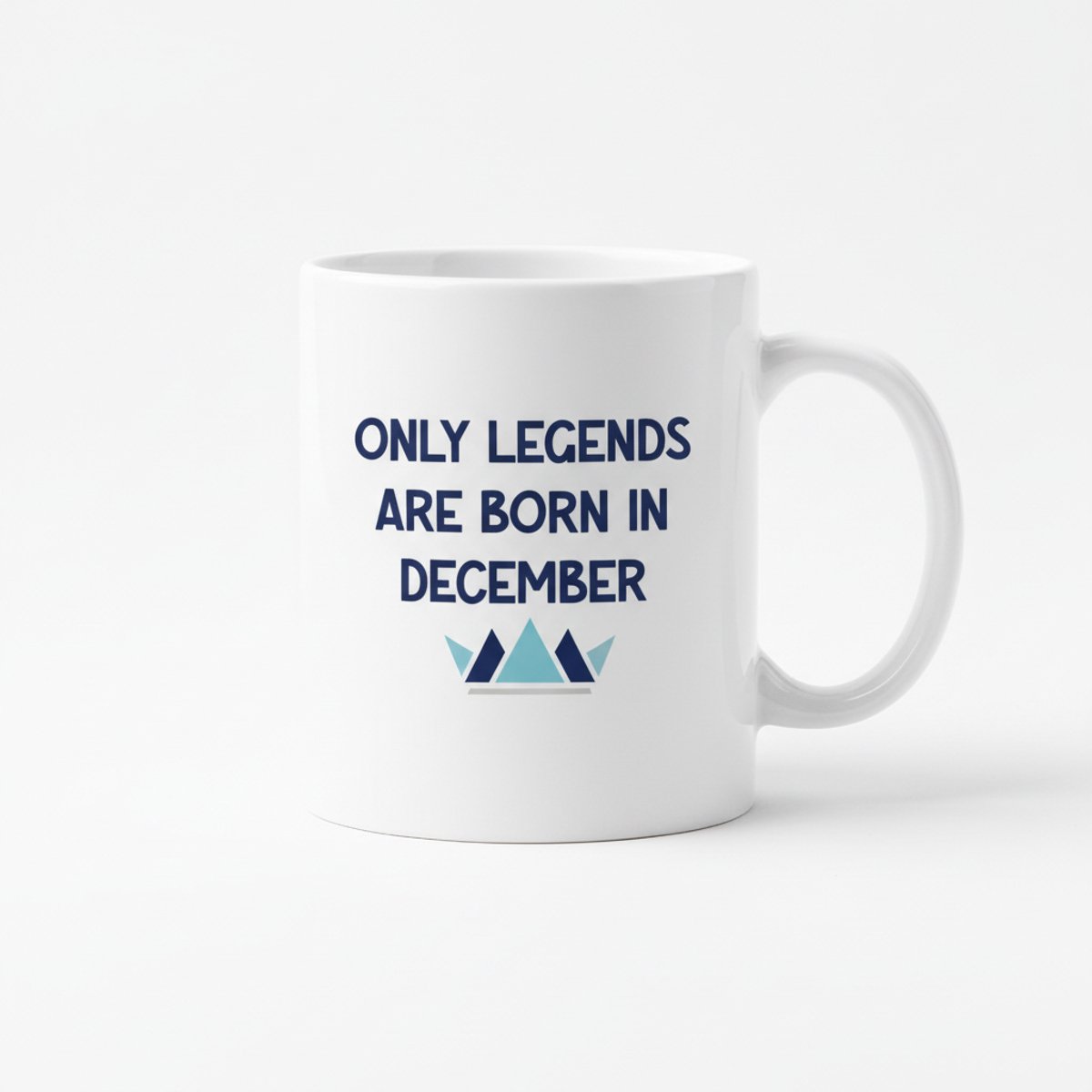 Verjaardag Tekst Mok 330 ml – “Only Legends Are Born in December” Koffie- & Theebeker Cadeau