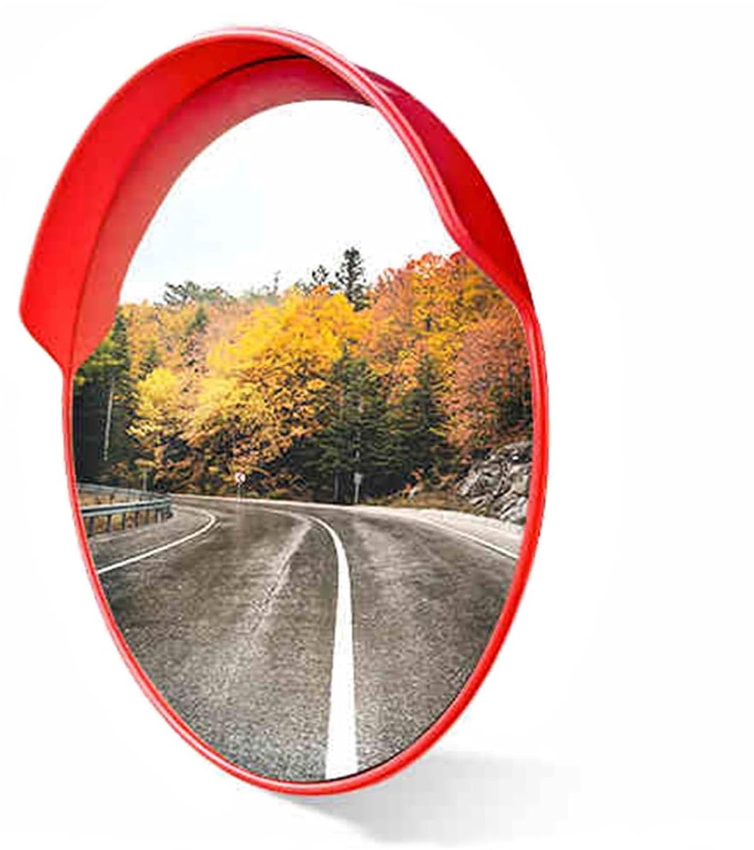 Verkeersspiegel 45cm Convex Veiligheidsspiegel - Blind Spot Spiegel - PC/PP - Binnengebruik - Breedhoek 230° - Anti-diefstal Spiegel voor Garage, Winkel & Kantoor